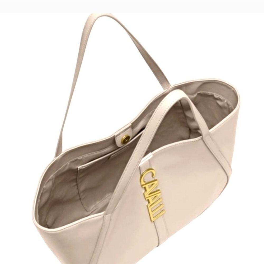 Cavalli Class Cream Tote Bag - Picture 2 of 3